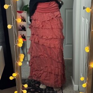 Gigi Moda Siena Maxi Skirt in Rosewood